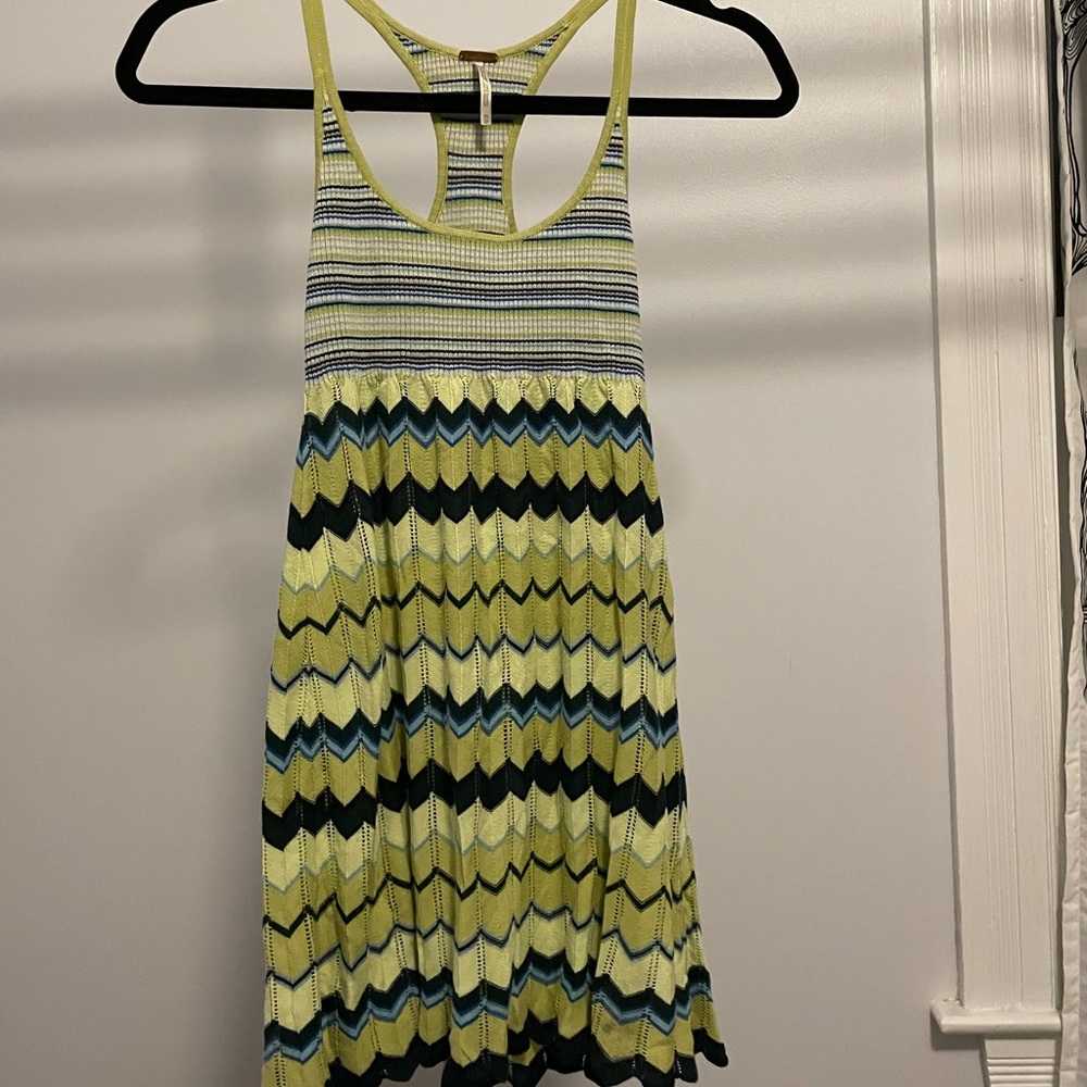 Free people crochet Chevron dress